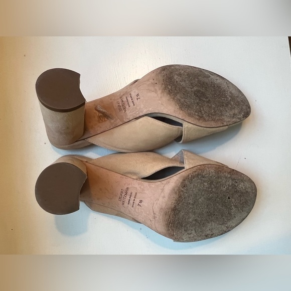 Stuart Weitzman Galene Suede Block Heel Sandals 7.5 - Picture 8 of 11